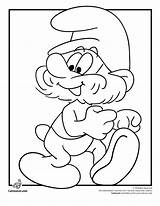 Coloring Pages Smurf Papa Print sketch template