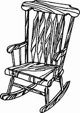 Chair Rocking Coloring Drawing Colouring Pages Getdrawings Printable Clipart Isometric Furniture Color Old Getcolorings Webstockreview sketch template