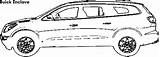 Buick Enclave sketch template