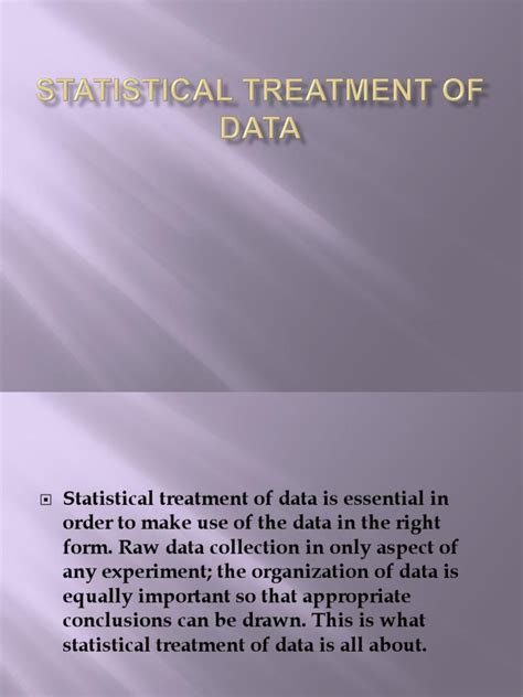 statistical treatment  data  descriptive statistics statistics