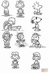 Peanuts Snoopy Gang Figuren Malvorlagen Printables Supercoloring Stinky Wallpaperfor sketch template