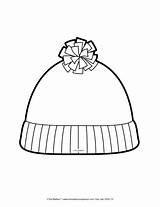 Winter Hat Hats Coloring Pages Stocking Template Printable Short Crafts Christmas Kids Theeducationcenter Craft Choose Board Preschool sketch template