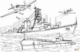 Coloring Pages Destroyer Adams Charles War Boat Ships Class Colouring sketch template