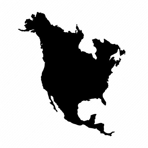 continent map north america place icon   iconfinder