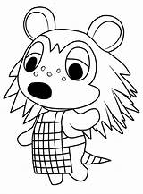 Crossing Isabelle Sable Coloriage Coloringonly Animalcrossing Tia sketch template