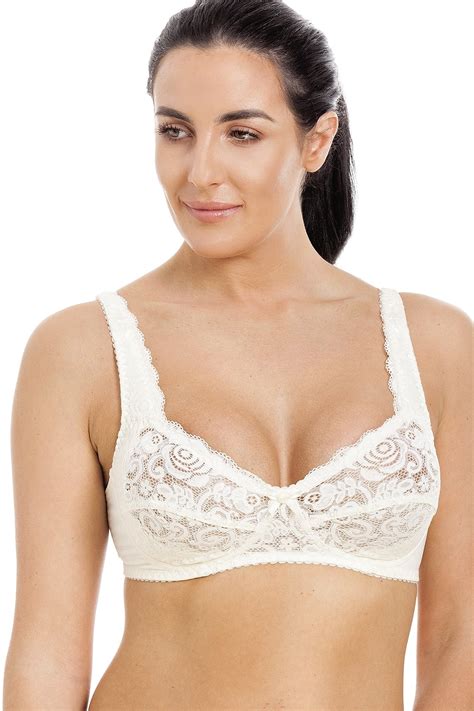 womens ladies non wired soft cup lace bra
