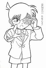 Conan Coloring Disegni Cartone Animato Shinichi Edogawa Personaggi Aniyuki Animes Heiji sketch template