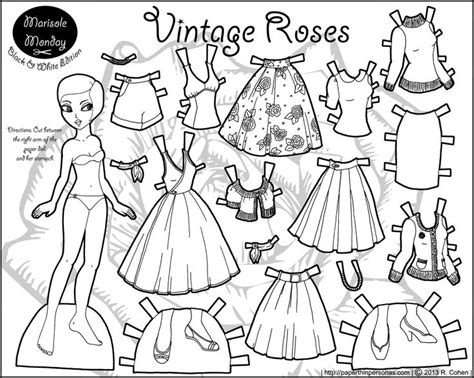 printable paper dolls  colored    colored paper diy