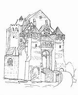 Coloring Castle Medieval Castles Pages Sheets Old Churches Printable Fantasy Knights Moat Princes Dragon Activity Books Emphasis 9th 10th Lords sketch template