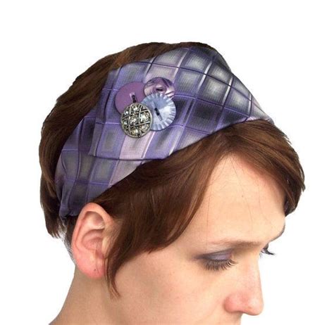 upcycled neckties upcycled necktie headband purple lavender