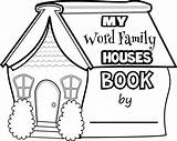 Word Family Worksheets Coloring Families Kindergarten Worksheet Phonics Pages Houses Printable Lesson Words Reading Education House Printables Book Activities Class sketch template