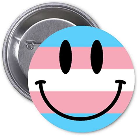 Transgender Smiley Face 1 25 Pinback Button Pin Clothing
