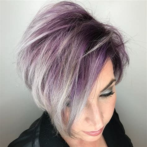 hottest silver purple hair colors