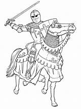 Knight Coloring Pages Kids Color sketch template