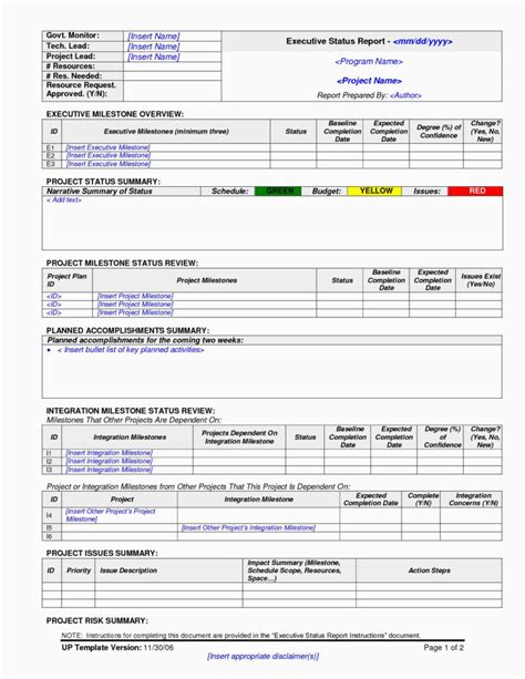 Monthly Program Report Template