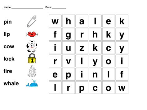 printable kindergarten word search coolbkids easy word search