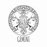 Zodiac Gemini 30seconds sketch template