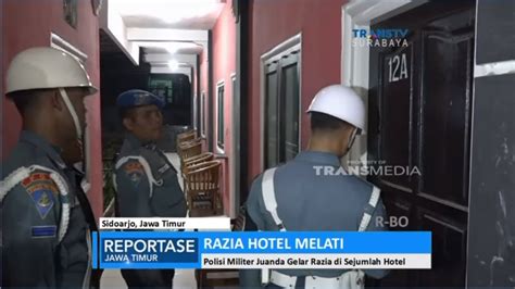 polisi militer juanda gelar razia di sejumlah hotel melati