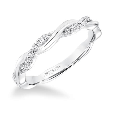 marnie twisted diamond wedding band  artcarved rings