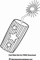 Firecracker Coloring Pages Template Printable sketch template