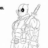 Deadpool sketch template