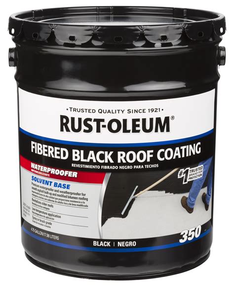 black rust oleum roofing  fibered roof coating  gallons
