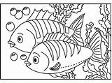 Fish Coloring Pages Printable Everfreecoloring Easy sketch template