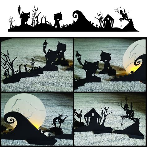 christmas nightmare halloween town diy stand  paper etsy canada