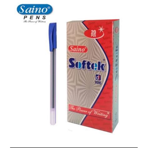 saino softek  box  pens blue pens shopee india