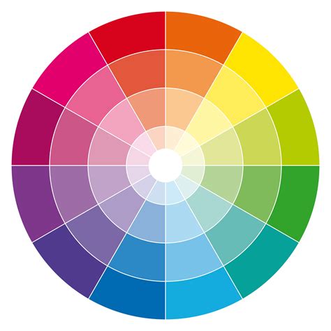 hour rgbcmyk color wheel  tones  tints color pinterest