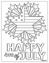 July Coloring Pages Fourth Printable Adult Sheets Worksheets Choose Board sketch template