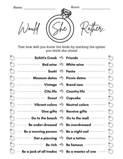 bridal shower game questions  pdfs