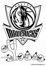 Coloring Pages Mavericks Dallas Nba Angry Birds Browser Window Print sketch template