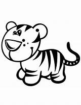 Tiger Coloring Baby Clipart Pages Kids Cub Cartoon Cute Tigers Printable Cubs Kindergarten Clip Cliparts Color Simple Websites Collection Animal sketch template
