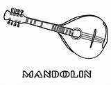 Coloring Pages Mandolin Instruments Musical Template Getcolorings Getdrawings sketch template