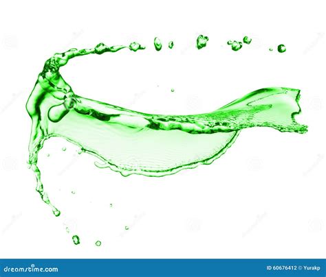 green water splash isolated   white background stock photo image  kiwi white