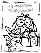 Writing Owl Journal Covers Coloring Themed Fall Para Colorear Escritura Teacherspayteachers Merrell Mercedes Cuadernos Created School sketch template