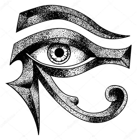 Eye Horus Reverse Moon Eye Thoth Stock Illustration