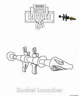 Fortnite Coloring Launcher Rocket Pages Printable Print sketch template