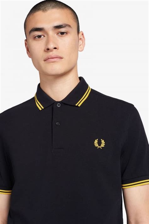 m3600 navy white white the fred perry shirt men