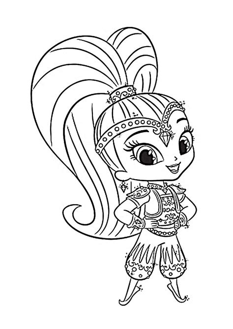 shimmer  shine coloring pages coloring home
