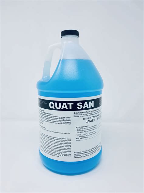 quat san disinfectant food contact sanitizer bulk quartsgallons