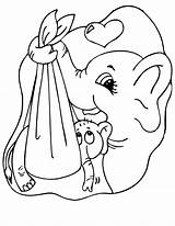 Bebes Elefante Elefantes Dibujos Carregando Mamae Elefant Tudodesenhos Bebé Estés Buscando Vez sketch template