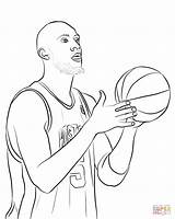 Coloring Curry Pages Stephen Kevin Garnett Printable Basketball Drawing Shoes James Harden Color Lebron Print Drawings Getdrawings Template Getcolorings sketch template