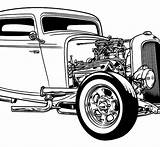 Rod Coloring Hot Pages Cars Color sketch template