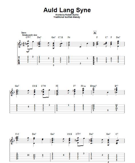 Auld Lang Syne Guitar Chords Sheet And Chords Collection