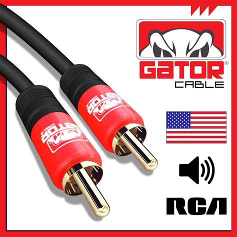 rca coaxial coax dual layer gold plated subwoofer audio cable cord adapter plug ebay