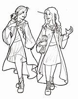 Ginny Harry Weasley Lovegood Granger Hermine Loudlyeccentric Belphegor Deviantart sketch template