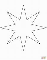 Star Coloring Pages Shape Point Printable Paper Kids sketch template