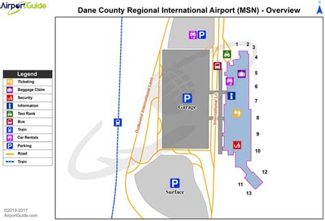 madison dane county regional truax field msn airport terminal map